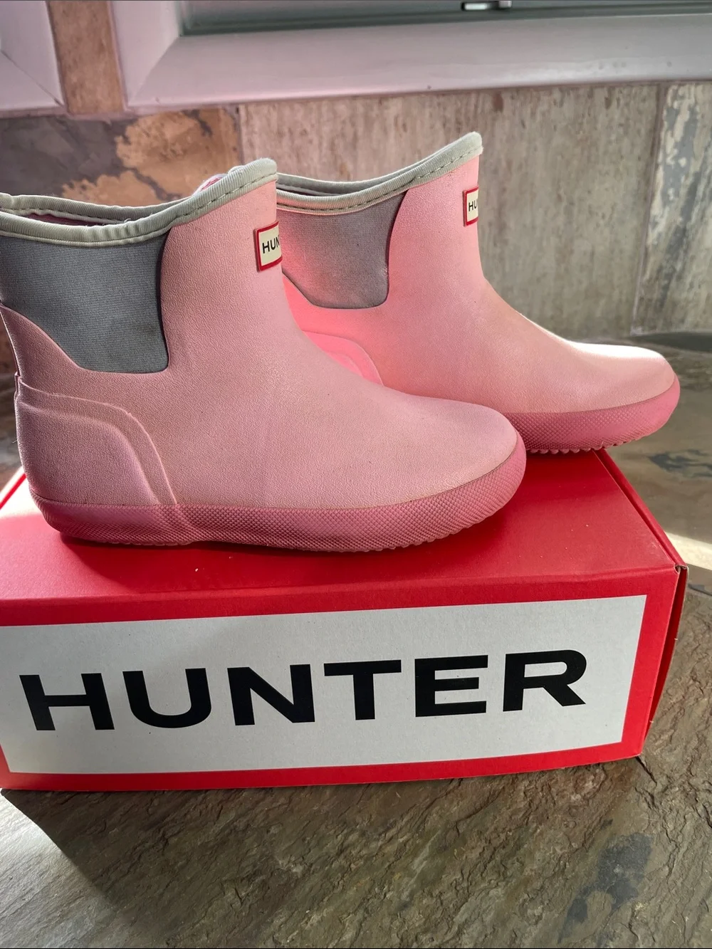 Hunter Kids Finley Pink Short Rain Boots